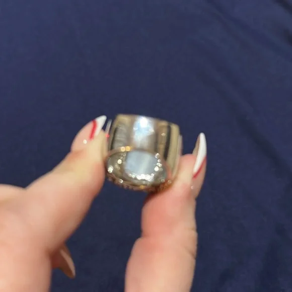 Park Lane Moonstone and CZ cocktail ring - Picture 3 of 5